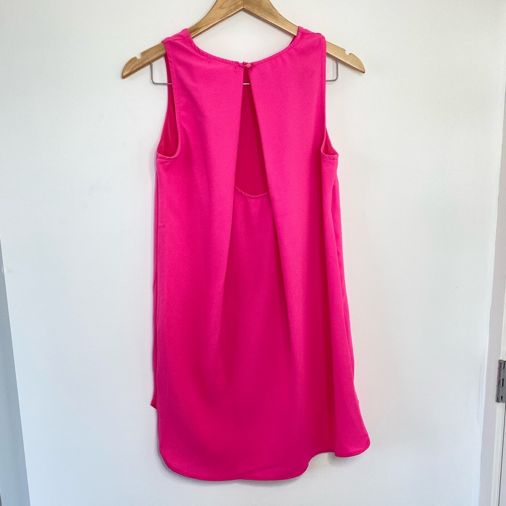 Hot Pink Tank Shift Dress Monteau - Picture 2 of 7